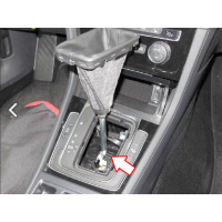 Bear-Lock gear shift lock for VW Golf VII (automatic, DSG), mechanism cover black