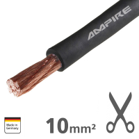 Силовой кабель AMPIRE черный 10мм², медь, "по...