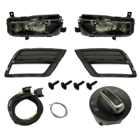 Nachrüstset Nebelscheinwerfer VW Caddy 4 Typ - komplett inkl Kabelsatz, Lichtschalter und Blenden