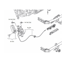 Palanca de desbloqueo con soporte y tornillos de fijación para barra de remolque orientable Audi Q5 8R