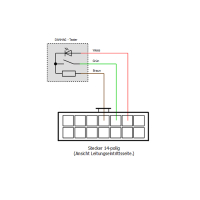 DANHAG Taster mit LED (passend zu allen Danhag Modulen mit 14-poligen Stecker)