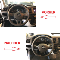 Lederen retrofitset - multifunctioneel stuur voor VW T6...
