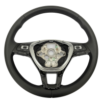 Retrofit kit leather - multifunction steering wheel for VW T6 (complete set for retrofitting for vehicles with plastic steering wheel)
