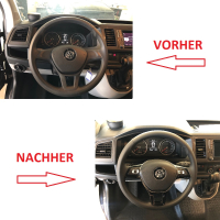 Retrofit set leather - multifunction steering wheel for...