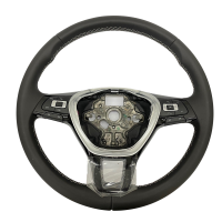 Retrofit set leather - multifunction steering wheel for VW T6 (complete set for retrofitting for vehicles with plastic steering wheel)