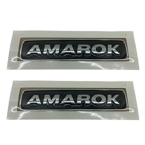 ja - 2 Stück VW Amarok Emblem chromglanz/schwarz mitbestellen