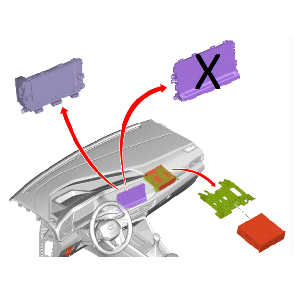 kleine radio-/navigatie-eenheid