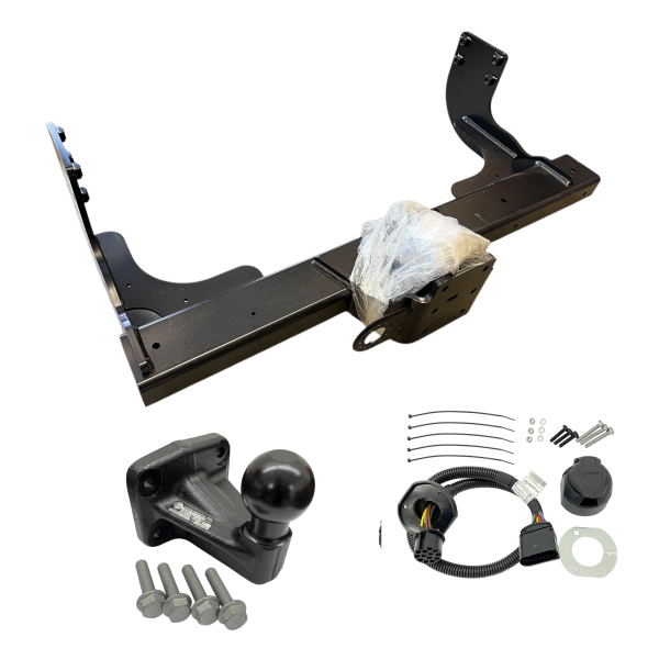 Vehicle with AHK preparation, without cross member (thus also without ball head and socket)