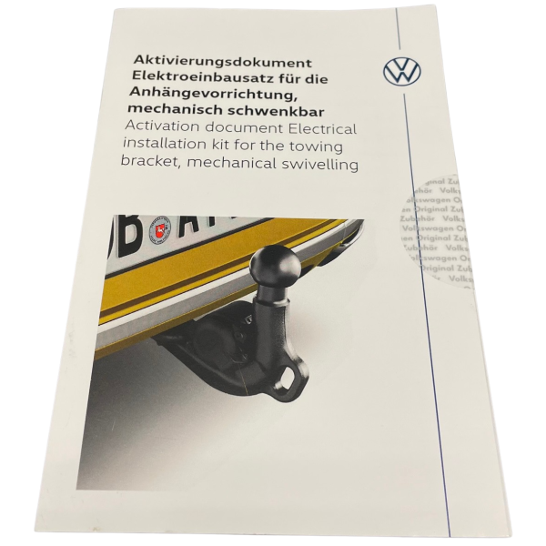 via origineel VW-activeringsdocument