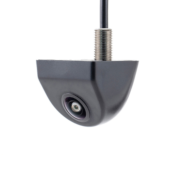 in the handle strip of the left wing door